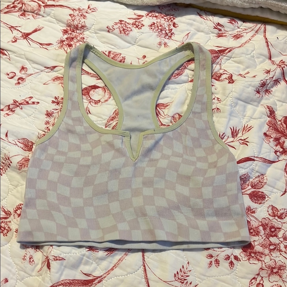 Women's Checkered Sports Bra